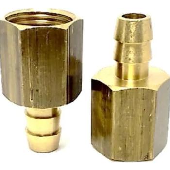 ADAPTADOR FOGÃO BICO 1/2 FEMEA X 3/8 BM LATÃO DOURADO