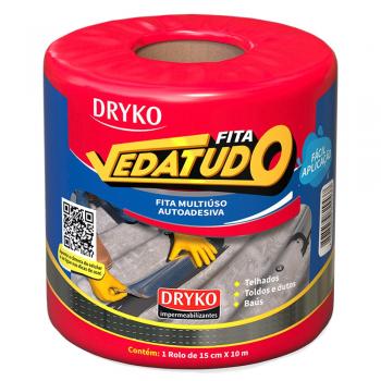 MANTA ASFALTICA ADESIVA VEDATUDO 15CMX10M DRYKO