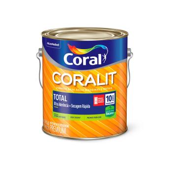 TINTA ESMALTE BASE AGUA CORALIT ZERO PRETO FOSCO  3,6L