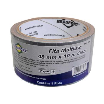 FITA SILVER TAPE BRASFORT CINZA 48MMX10M