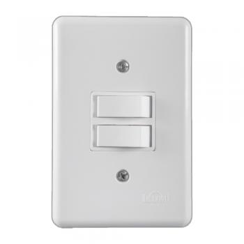 CONJUNTO ILUMI STYLUS BRANCO COM PLACA 2 PARALELOS - 2024