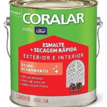 TINTA ESMALTE SINT. 3,600 ML PRETO BR CORALAR