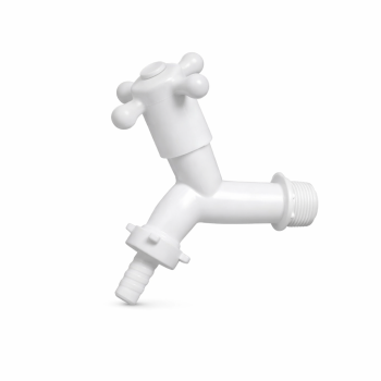 TORNEIRA TANQUE/PIA CRYSTAL CURTA BRANCA PLASTICO