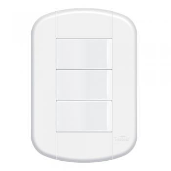 INTERRUPTOR TRIPLO 3 SIMPLES 16A C/P BLANC+ 3912