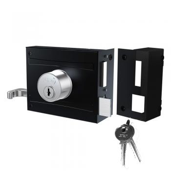 FECHADURA PARA PORTÃO SOBREPOR STAM 701/100 PRETO PRETA REFORÇADA