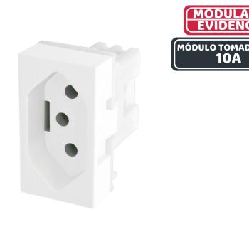 MODULO TOMADA 2P+T 10A BRANCO FAME EVIDENCE/MODULARE/BLANC 3892