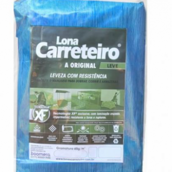 LONA CARRETEIRO “LEVE“ 65 GR/M2 8,00 X 7,00 AZUL;*(033)