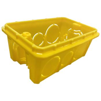 CAIXA DE LUZ EMBUTIR 4X2 AMARELA RETANGULAR TRAMONTINA