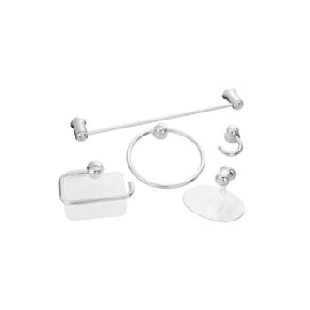 ACESSÓRIOS PARA BANHEIRO KIT 5 PEÇAS CROMADO BRASIL