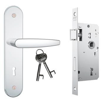 FECHADURA STAM INTERNA INOX ALAVANCA ESPELHO OVAL - 814/33