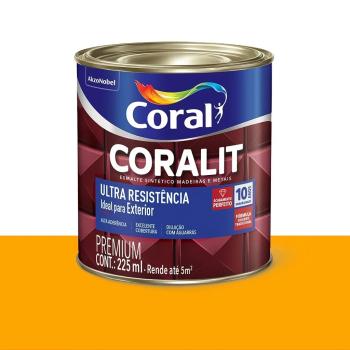 TINTA OLEO ESMALTE. SINTÉTICO  225 ML AMARELO ALTO BRILHO CORALIT 1/6