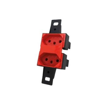 TOMADA DUPLA SEM PLACA 20A VERMELHA - BLUX