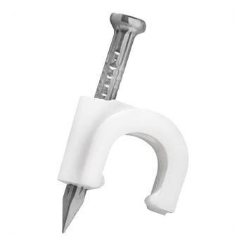 GRAMPO PARA FIO SFORPLAST COAXIAL 10mm BRANCO 2,5x25mm COM 20 PECAS