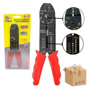 ALICATE CRIMPAR COM TERMINAIS