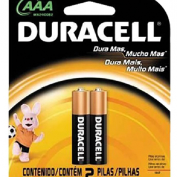 PILHA PALITO DURACELL AAA C/2