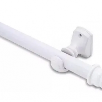 VARAO CORTINA 2.5M C/SUP. BRANCO 28MM