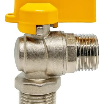 REGISTRO ABRE E FECHA GÁS VÁLVULA ESFERA ANGULAR 90° 1/2 MACHO X MACHO