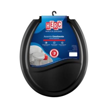 ASSENTO SANITÁRIO HERC TAMPA ENVOLVENTE PRETO 0430