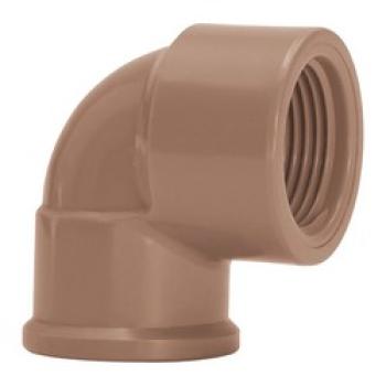 COTOVELO SOLDAVEL ROSCA MARROM LR  3/4 X 1/2