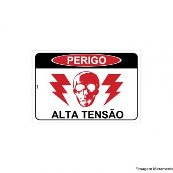 PLACA PERIGO ALTA TENSAO JC 91