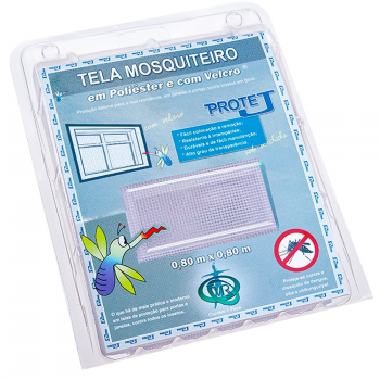 TELA MOSQUITEIRO C/VELCRO 0,80X0,80 BRANCA