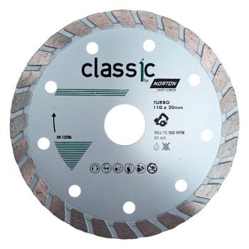 DISCO DIAMANTADO NORTON CLASSIC TURBO MARMORE E GRANITO 110x20mm