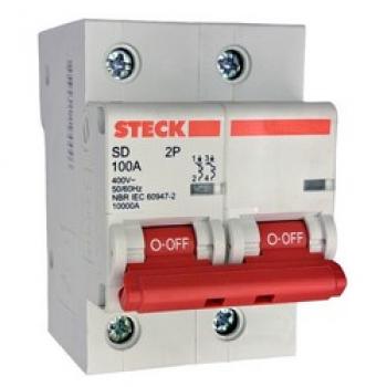DISJUNTOR BIPOLAR DIN STECK 2P 100A