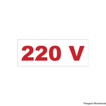 ETIQUETA AUTOADESIVA PARA TOMADAS 220V CARTELA C/13 PEÇAS  JC-329