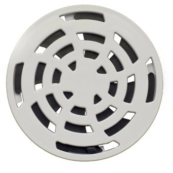 GRELHA EM ABS 100MM REDONDA GIRATÓRIA BRANCA LUCONI / REF. 8