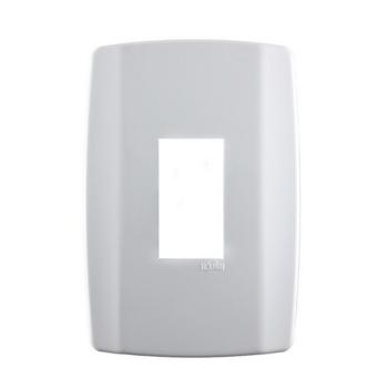 PLACA CONJUNTO MODULAR SLIM 4x2 - 1 MODULO VERTICAL BRANCA 8206