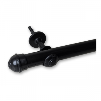VARAO CORTINA 2.5M C/SUP. PRETO  28MM