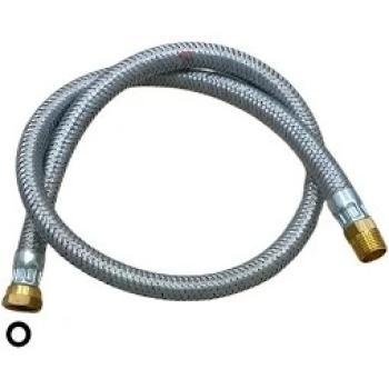 MANGUEIRA FLEXIVEL TRANÇADA PARA GAS CROMADO 1,50 MT