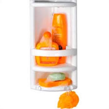 CANTONEIRA P/BANHEIRO BRANCO-095/B PORTA SHAMPOO