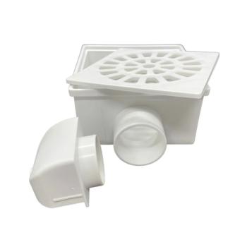 RALO SIFONADO QUADRADO REBOUÇAS 100X52X40 SAÍDA LATERAL BRANCO SM