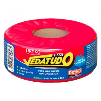MANTA ASFALTICA ADESIVA VEDATUDO 05CMX10M DRYKO