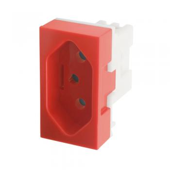 TOMADA PAD 2P+T 20A VERMELHA SM/EV/SB+ BLANC+