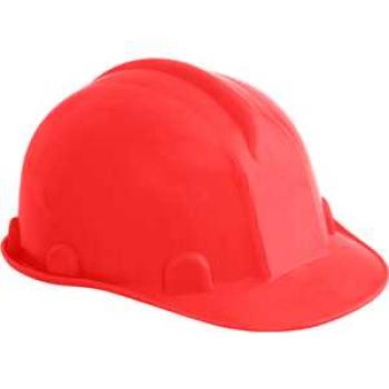 CAPACETE VERMELHO COM ABA FRONTAL -VONDER (SELO INMETRO)