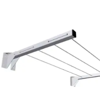 SUPORTE PARA VARAL DOBRÁVEL BRANCO COM PARAFUSOS E BUCHAS - VILA RICA