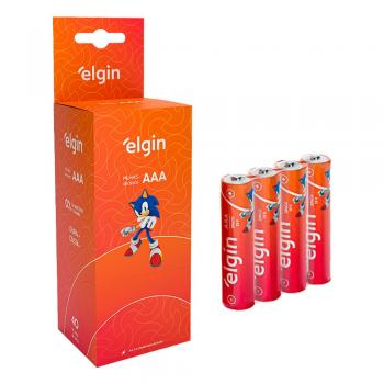 PILHA ELGIN ZINCO AAA PALITO C/4