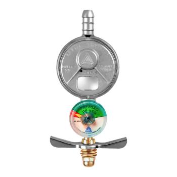 REGULADOR GAS ALIANCA PEQUENO 1kg/h COM MANOMETRO - 505/01