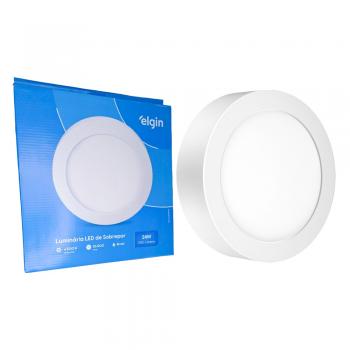 LUMINARIA PLAFON 24W SOBREPOR REDONDO 6500K - ELGIN