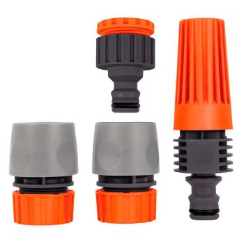 ESGUICHO BICO RETO TRAMONTINA ENGATE RAPIDO + ENGATE ROSQUEADO CONJUNTO COM 4 PECAS - 78580/610