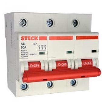 DISJUNTOR TRIPOLAR DIN STECK 3P 80A