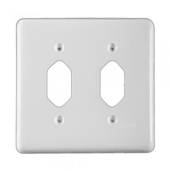 PLACA CONJUNTO ILUMI STYLUS BRANCO 4x4 - 1 TOMADA + 1 TOMADA 248E1