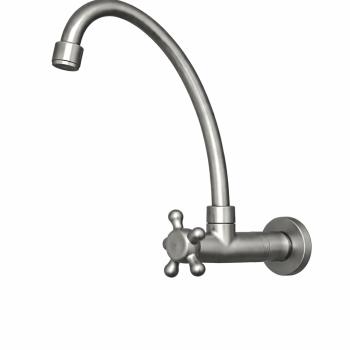 TORNEIRA BICA MOVEL PAREDE COZINHA SIMPLES CINZA