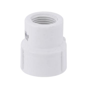 LUVA DE REDUÇÃO PVC BRANCO ROSCÁVEL 3/4X1/2