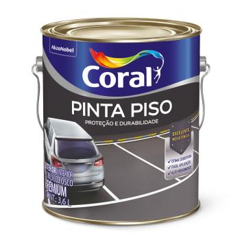 TINTA FOSCA PINTA PISO PREMIUM INTERNAS E EXTERNAS BRANCO 3,6L CORAL