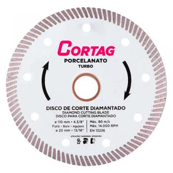 DISCO DE CORTE DIAMANTADO PORCELANATO. CORTAG
