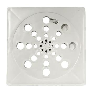 GRELHA PLASTICA QUADRADA BRANCA OVERTIME 15x15cm COM FECHO
