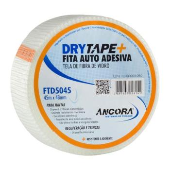FITA TELADA ANCORA FIBRA DE VIDRO PARA DRYWALL E TRINCAS AUTOADESIVA  48mmX45m -